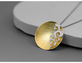 Peace Cloud Round Pendant  Necklace