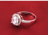 Twin Hollow Engagement Set: Ring and Earrings