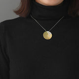 Peace Cloud Round Pendant  Necklace
